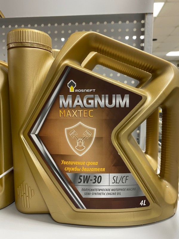 Масло моторное Роснефть полусинтетика MAGNUM MAXTEC 5W-30 SL/CF 4L 40814842